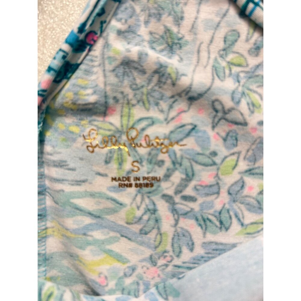 Lilly Pulitzer Kristen Tank Top Gustavia Green Sunshine City Toile Small - Picture 9 of 9